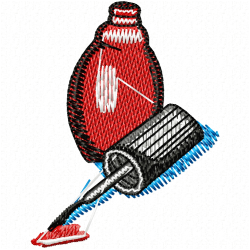 Makeup Embroidery Design 6